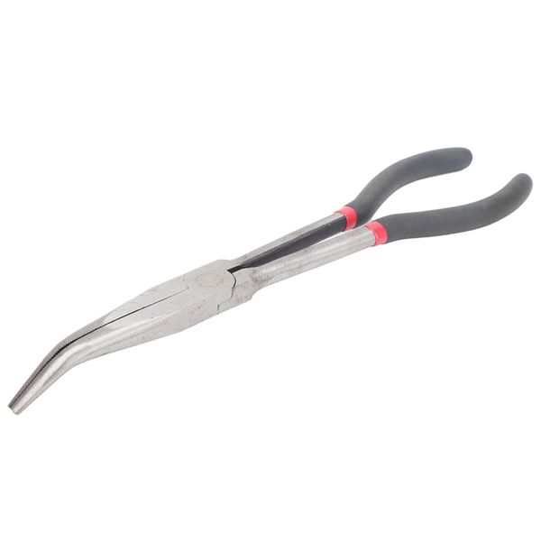 Curved Nose Pliers 11in, Extended Handle Steel Tools