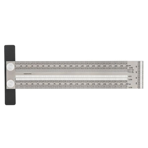 200mm Alloy Steel Scribing Ruler for Wood Marking