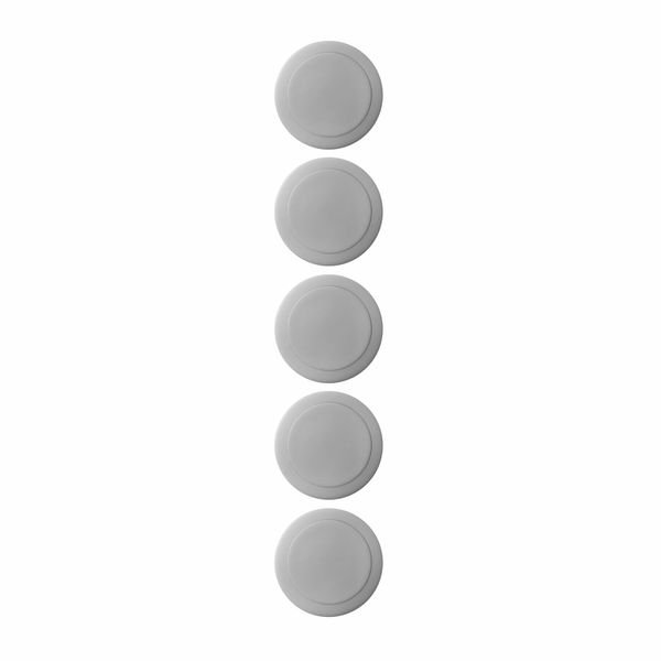 Circular Magnets (Extra Strong - 5 Per Card - White - Size:30mm) Pack of 2