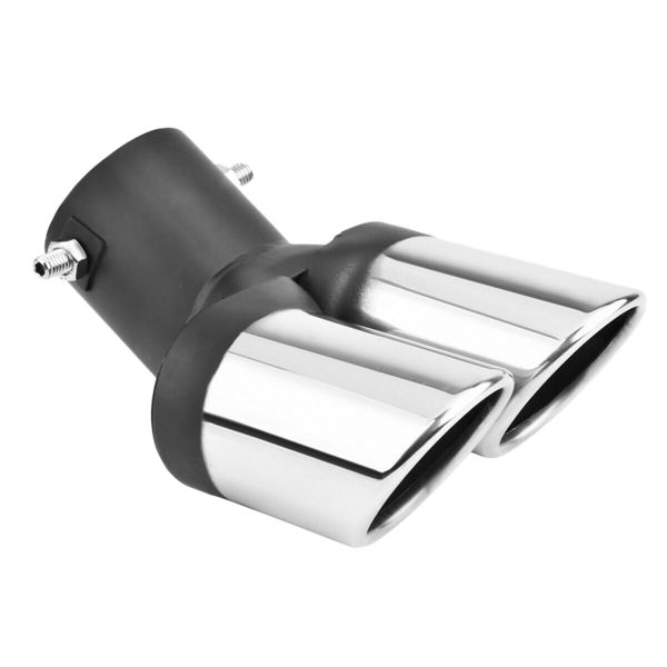Car Universal 63mm Stainless Steel Dual Outlet Exhaust Pipe