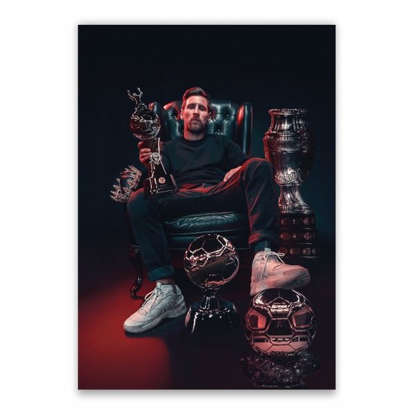 Lionel Messi Individual Trophies Poster - A1
