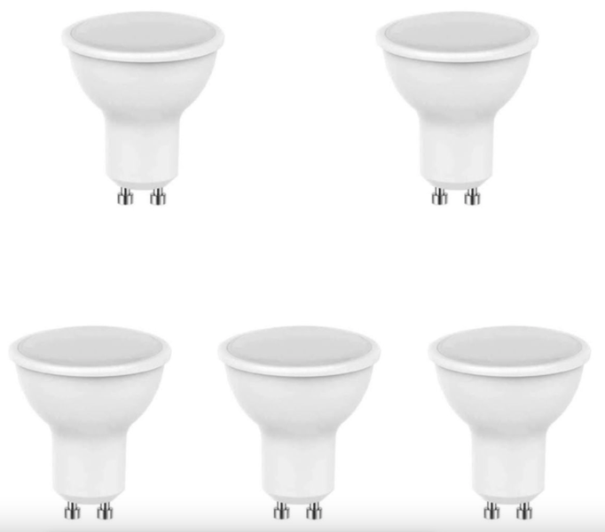 5 Pack - LED 5w Dimmable Down lights GU10 Cool White
