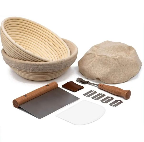 Bread Banneton Proofing Basket Set - 9 Inch