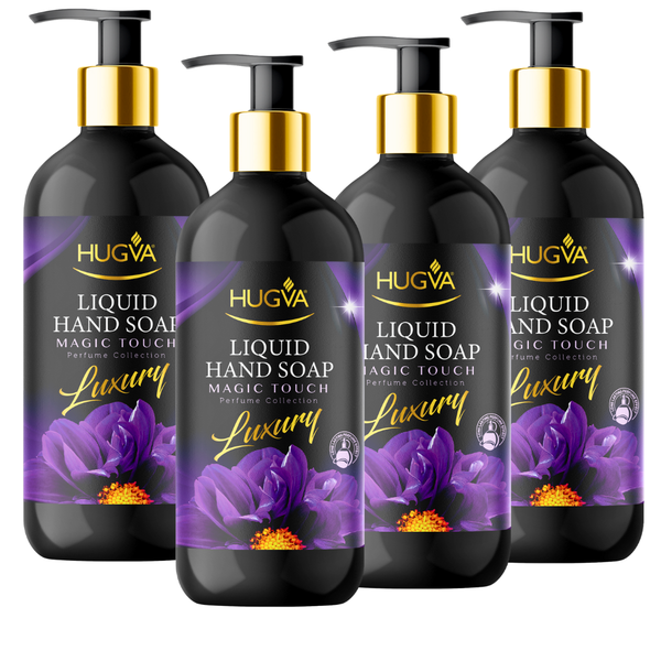 Hugva 500ml Luxury Hand Wash Liquid, Magic Touch, Special Formula Pack of 4