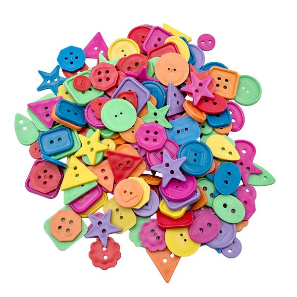 Anthony Peters Bright Multi-Coloured Craft Buttons - 450g