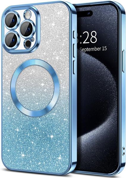Clear Magnetic Glitter Phone Case Compatible With i-PHONE