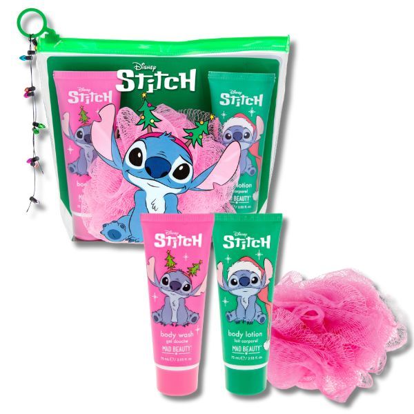 Disney Stitch Christmas 3-Piece Festive Bath &amp; Body Gift Set