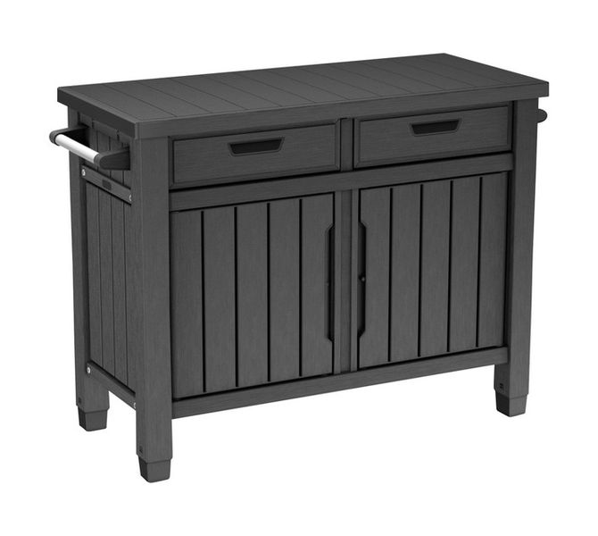 Outdoor Buffet Storage Cabinet Graphite 520 x 1340 x 900 mm