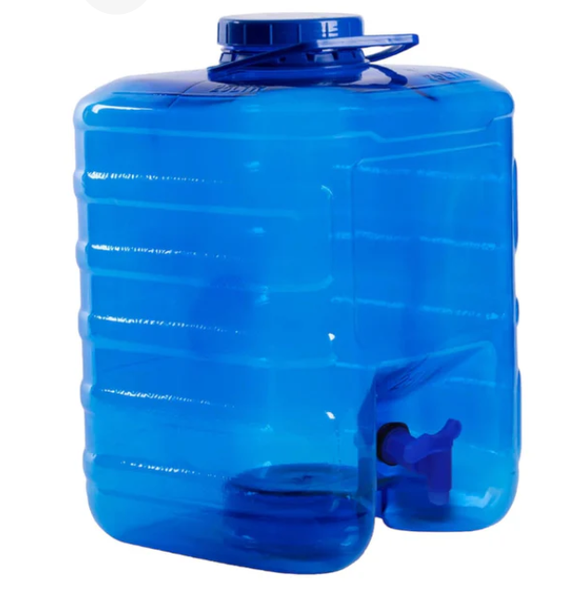 25L Square Water Dispenser with Tap and Carry Handles