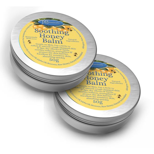 JC Botanicals Natural Herbal Honey Balm with Jojoba Oil - 50g x 2
