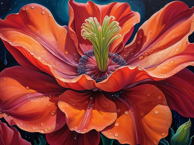 Modern Canvas Wall Art Home Decor - Elegant Flower