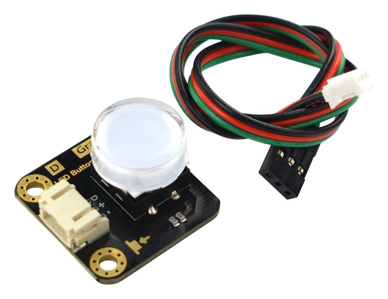 DFRobot (DFR0785-W) LED Button, Gravity, White, Arduino Board