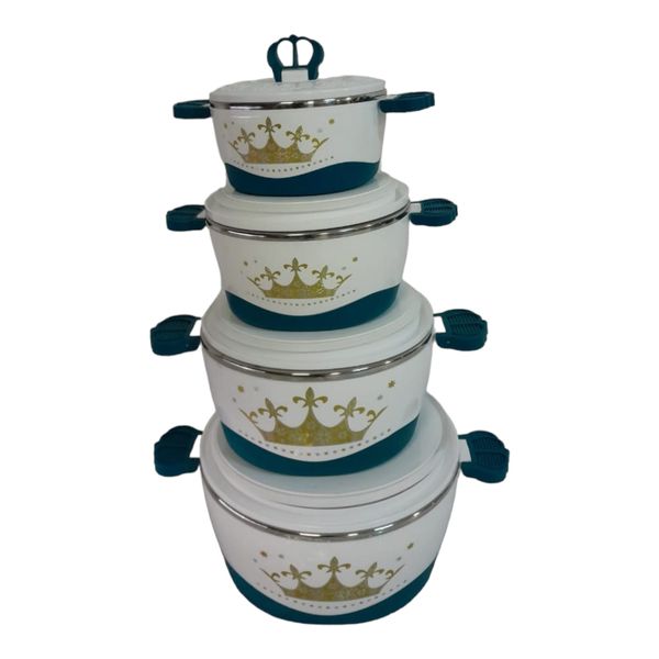 SMTE-Insulated Casserole- 4 Piece Set- White- THM04