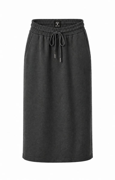 Secret Shield Metro Chic Charcoal Skirt ,Grey 100 % Cotton