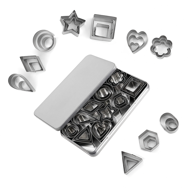 30-Piece Fancy Baking Mold Set, Cake Molds, Multi-Shapes for Cakes/Cookies