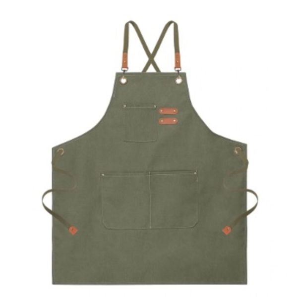 3689 Cross- Bacl Apron (Army Green)