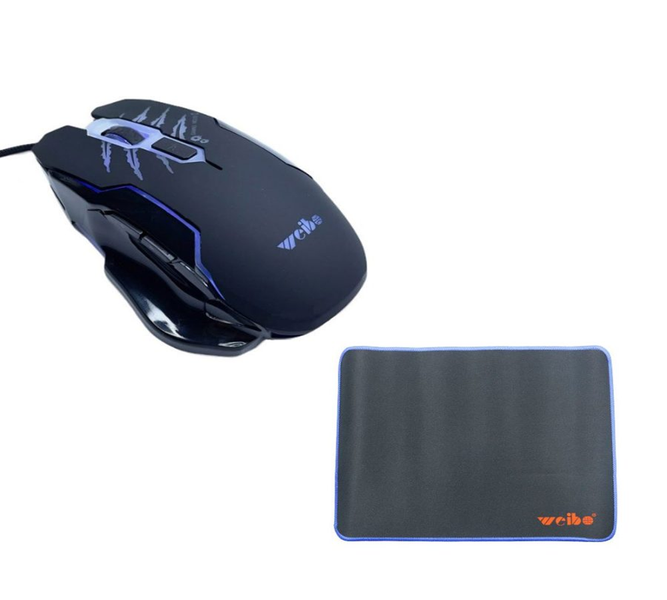 Weibo Wk-411 High Perfomence Gaming Mouse with Mouse Pad