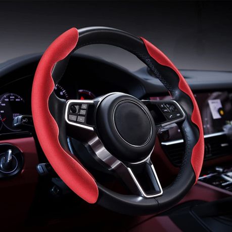 Car Steering Wheel Cover, Universal 2 Pack Carbon Fiber Anti-skid Segmented  Car Steering Wheel Protector For Auto/truck/suv/van Steering Wheels Acces