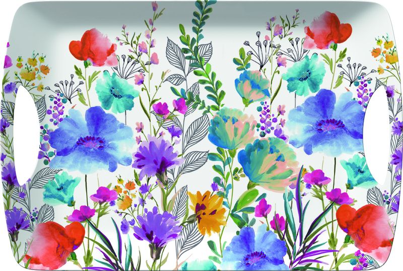 Creative Tops Meadow Floral Large Luxury Handled Tray