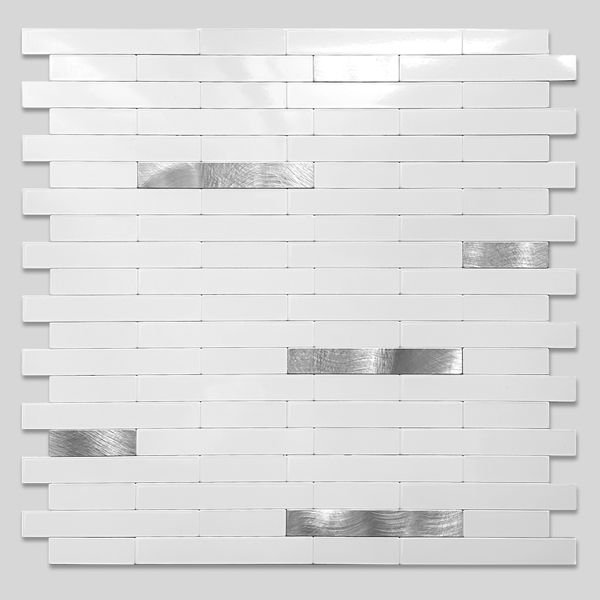 Mosaic Peel and Stick Self-Adhesive Metal Wall Panel 5 Sheets WJX-3117