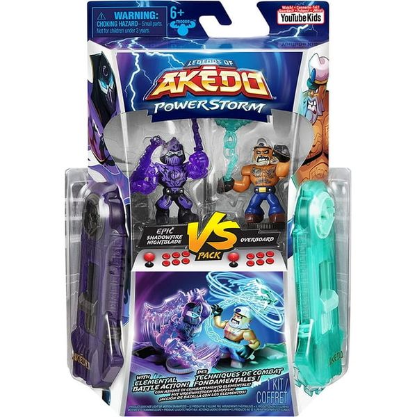 Akedo - Versus 2 Pack - Shadowfire nightblade VS OverBoard