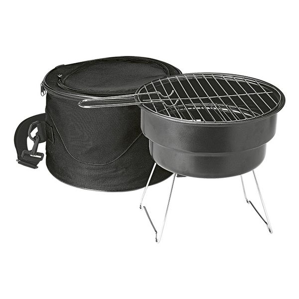 Portable Braai with Grid &amp; Cooler Bag - 23cm