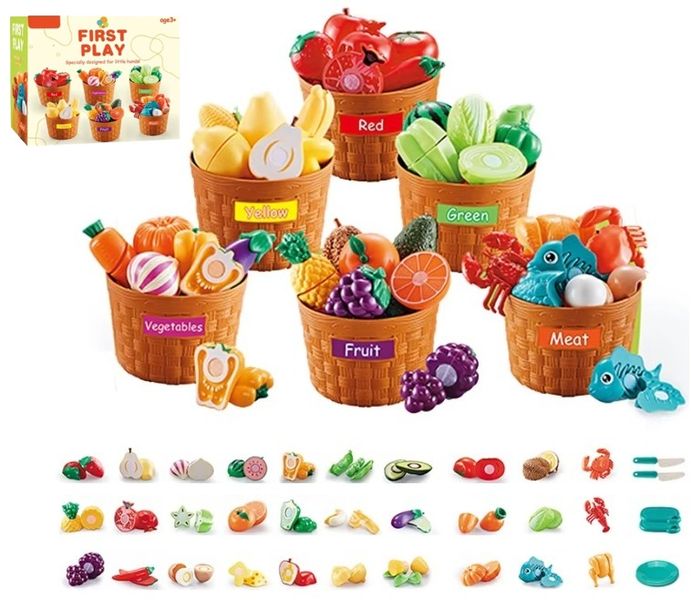 42 Pieces Learning Toys Play Food Set for Toddlers | Kids