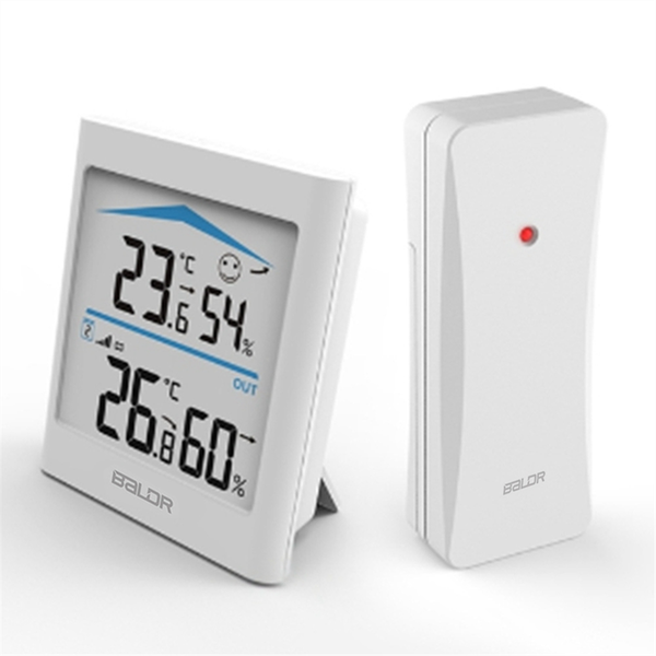 Baldr Hygrometer Thermometer Wireless Remote Sensor Motion(White)