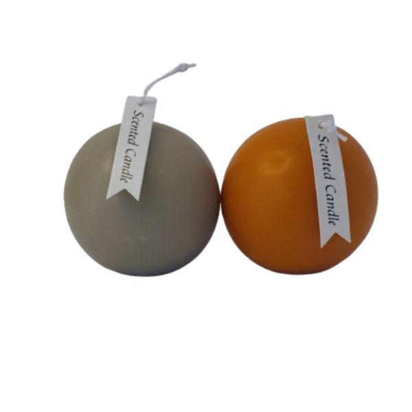 2 Piece Round Candle Set - 7cm