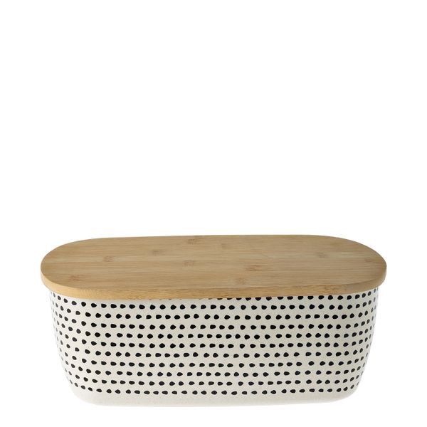 George &amp; Mason - Bamboo Fibre Bread Bin - Black Spot