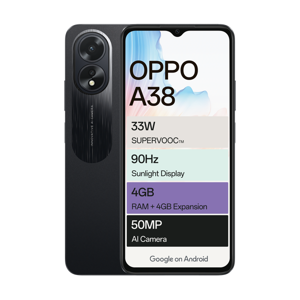OPPO A38 128GB LTE Dual Sim - Glowing Black