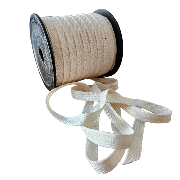 Natural Cotton Ribbon 10mm - 50m roll