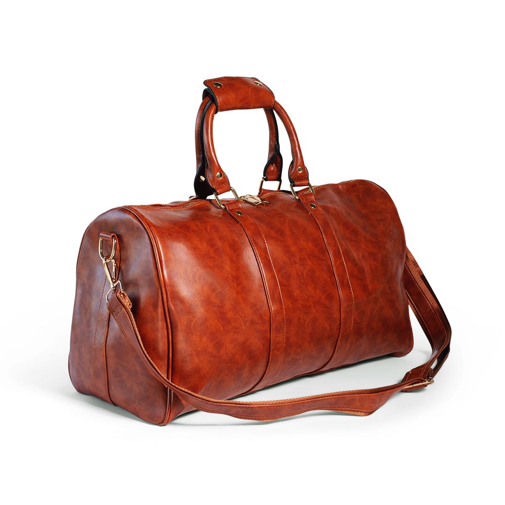 FCG Faux Leather Duffel Bag - Brown | Shop Today. Get it Tomorrow ...