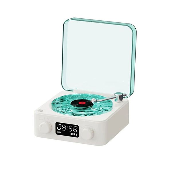 Retro Bluetooth speaker White noise speaker Bedroom clock ambiance light