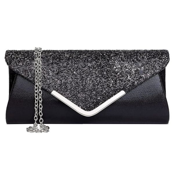 Sequins Evening Clutch Chain Sparkly Crystal Hand Bags Party Prom Wedding