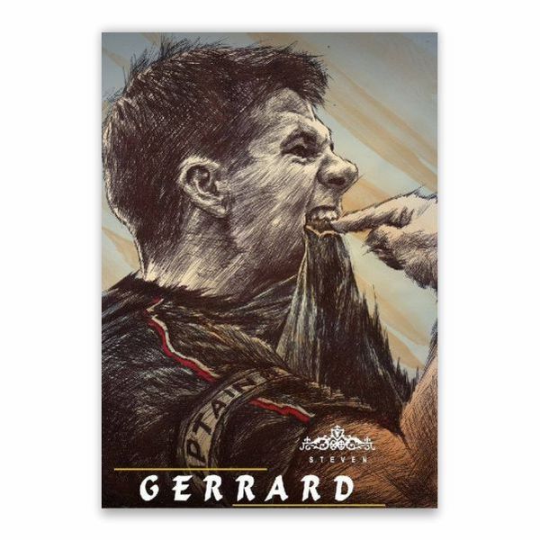 Steven Gerrard Drawing Poster - A1