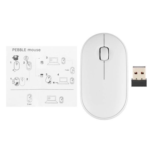 Wireless Mouse Editing Ultra-Slim Silent White