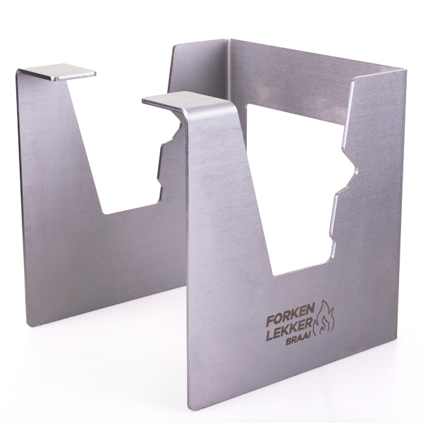 Forken Lekker Braai - Braai Rib Stand/Grid Stand Stainless Steel - 200mm