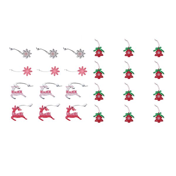 24 Pieces Christmas Mini Ornaments Tree Decorations