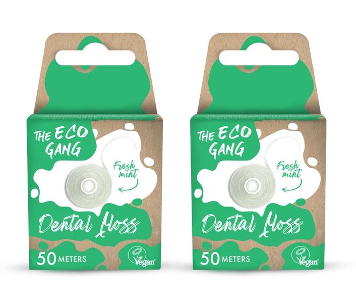 The Eco Gang 50m Dental Floss - Mint - 2 Pack