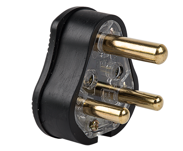 Electricmate Heavyduty Solid Bras/Pin Rubber Plug Top