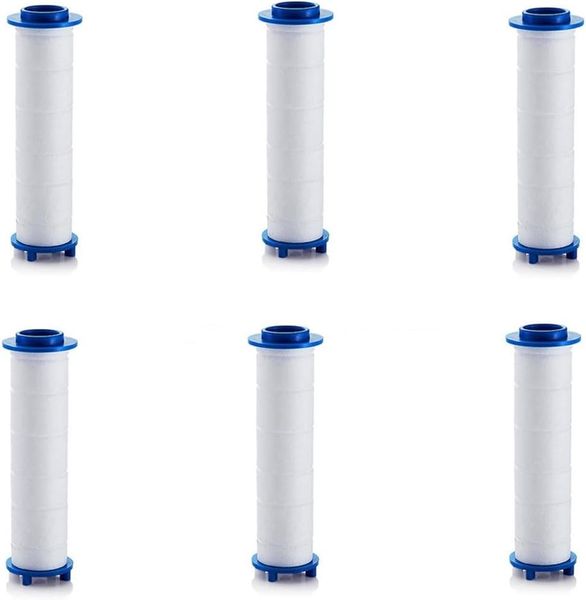 6 Piece Replacement filter For Filtered Shower Heads (9.5cm Length)