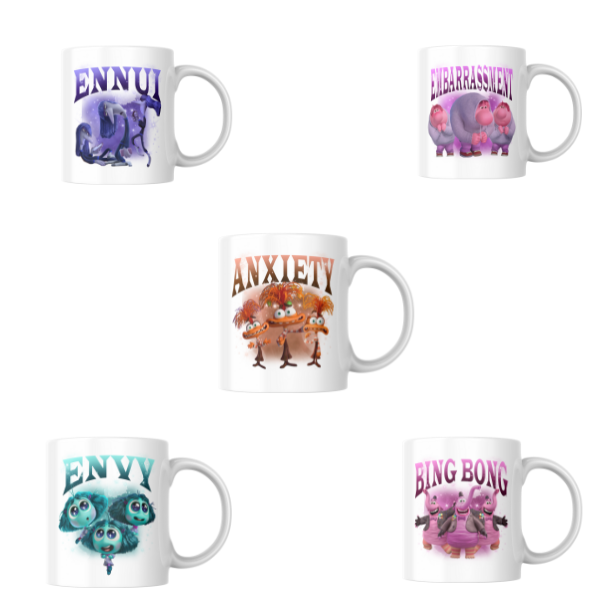 Inside Out 2 Emotions Themed Coffee Cup Set