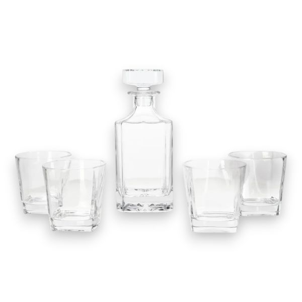 Whisky Decanter and Glasses Set 5Pieces
