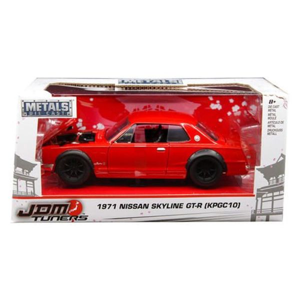 Jada-1/24 1971 Nissan Skyline GT-R Red (KPGC10) JDM Tuners-Red