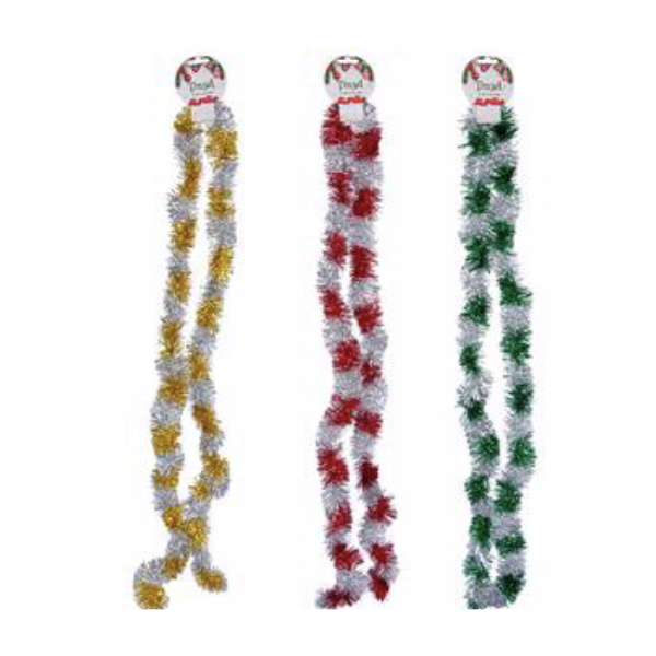 Stationary - Xmas Garland Two-Toned Tinsel