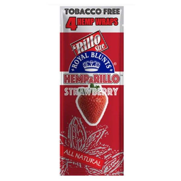 Royal Blunts Hemparillo - Strawberry - 15 Pack (4 Per Pack)