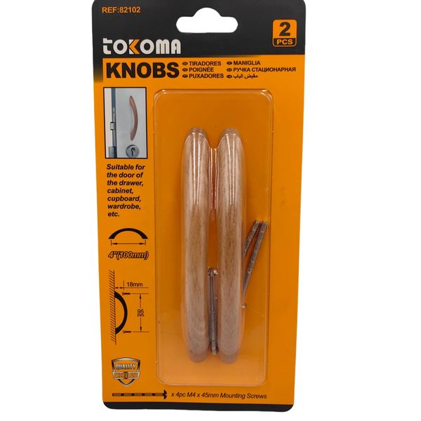 Tokoma 82102 Wooden Knobs (2 Pcs)