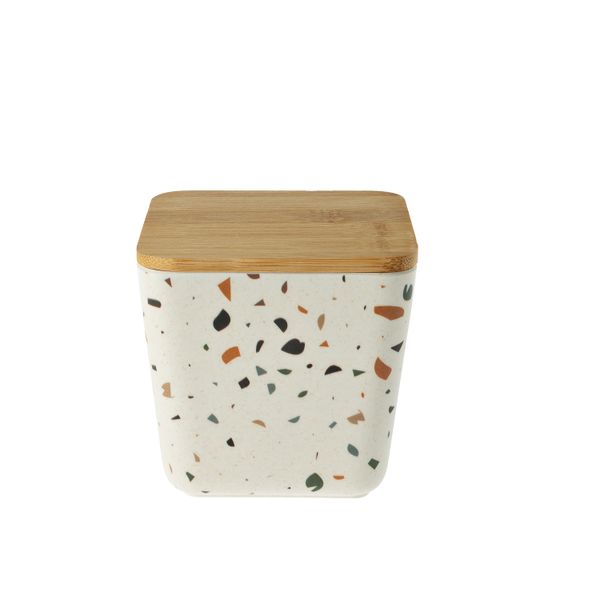 George &amp; Mason - Bamboo Fibre Terrazzo Storage Canister - 10.5cm