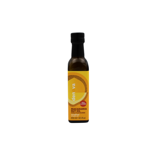 Denova Macadamia Nut Oil 250ml - Chilli Flavoured